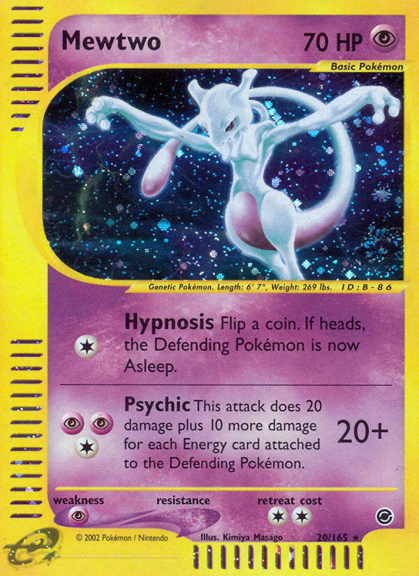 E-Series Expedition Holo Mewtwo #20/165